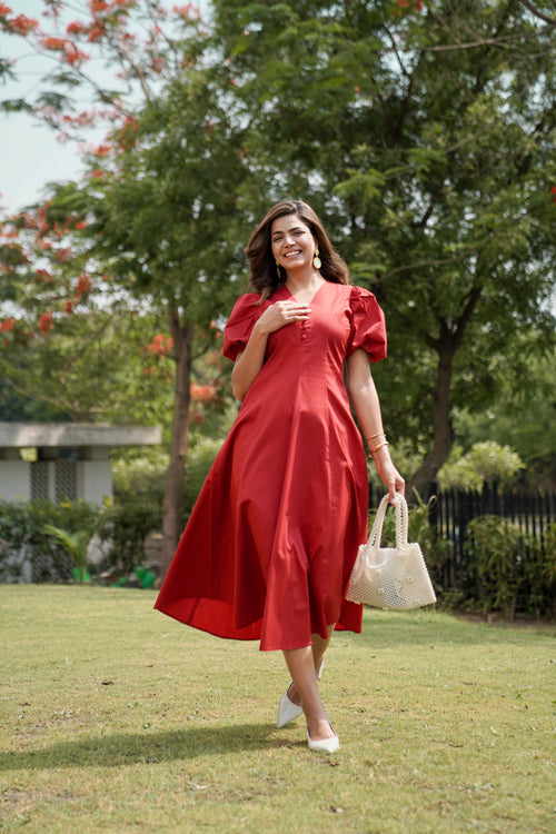 Red Summer Maxi Dress