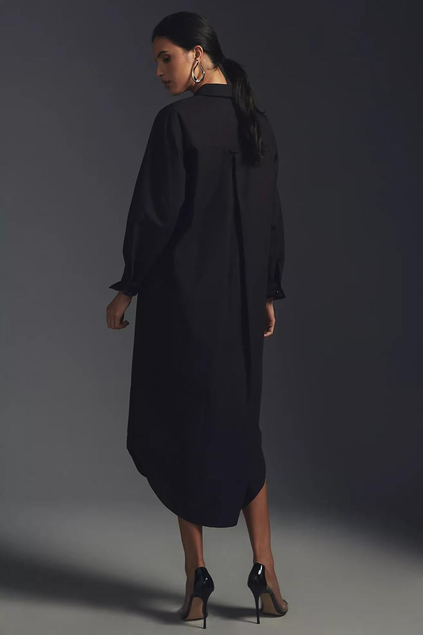 Black Long Shirt Dress