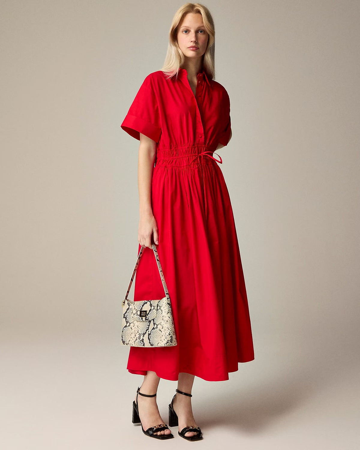 Cherry Red Elastic Maxi