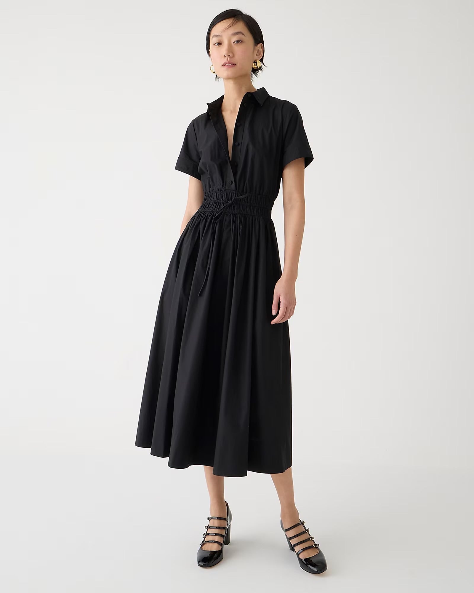 Elastic maxi dress for women