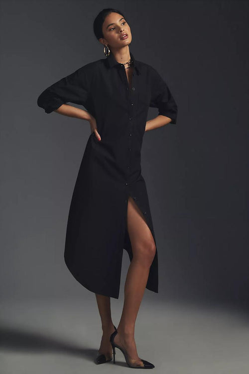 Black Long Shirt Dress