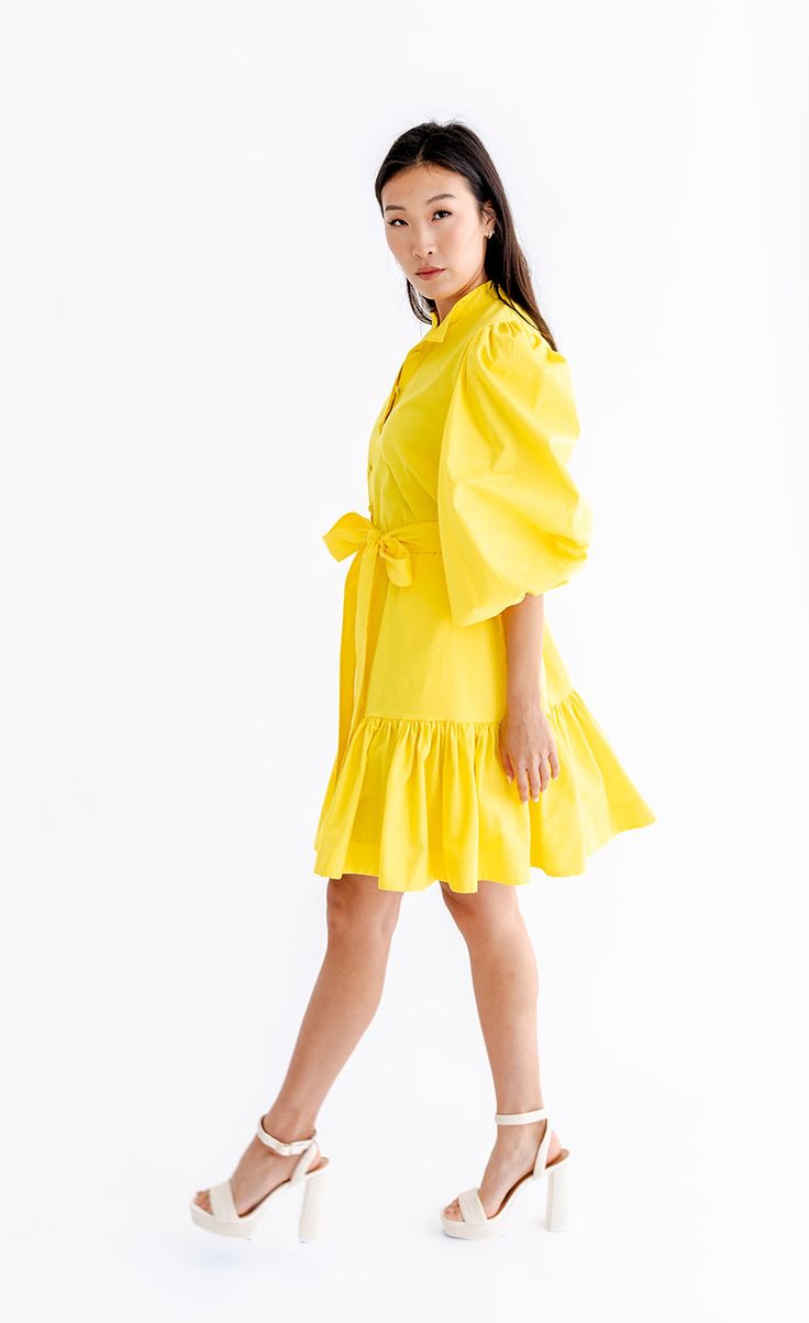 Yellow Knot Dress