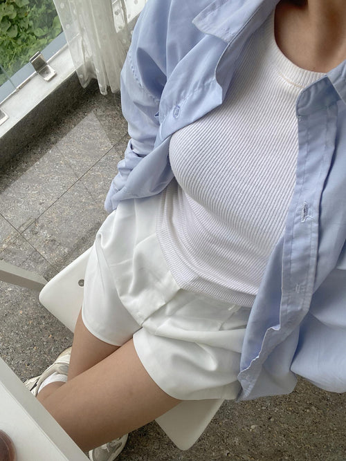 Oversized Sky Blue Shirt