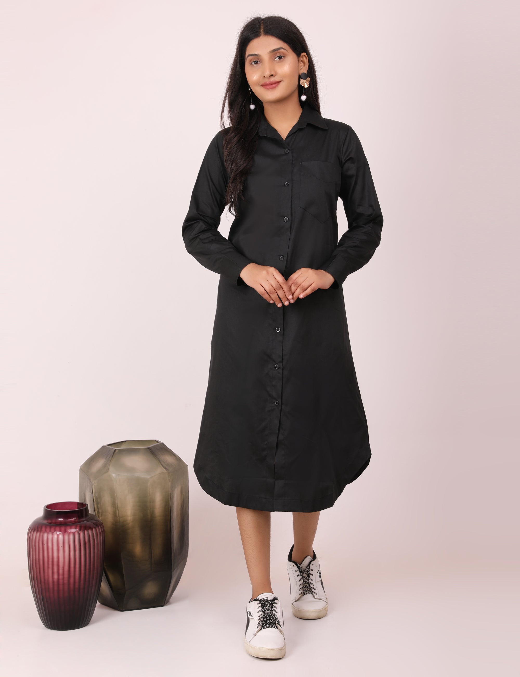Contrast Leopard Button Front Pocket Lapel Maxi Shirt Dress | Maxi dress,  Bohemian dress long sleeve, Maxi shirts