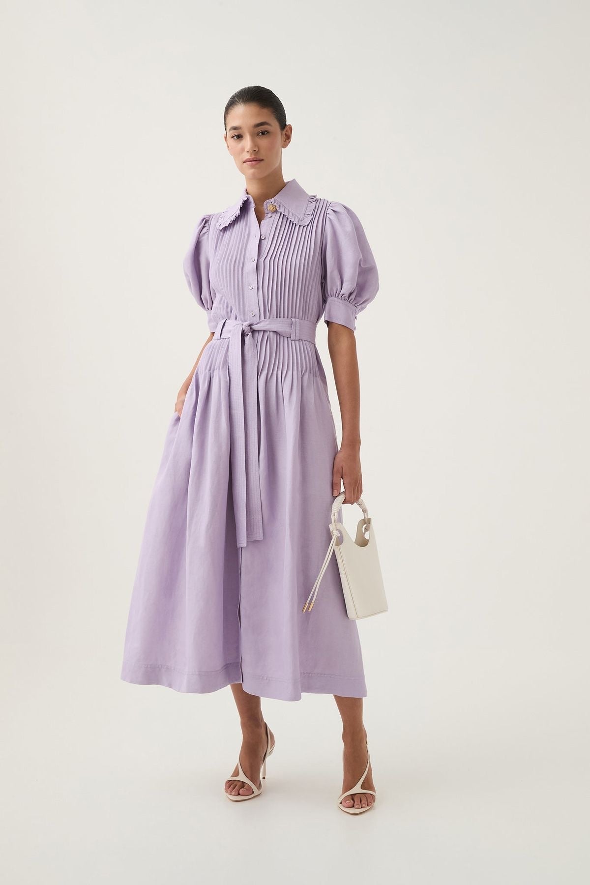 Lavender Pleated Maxi