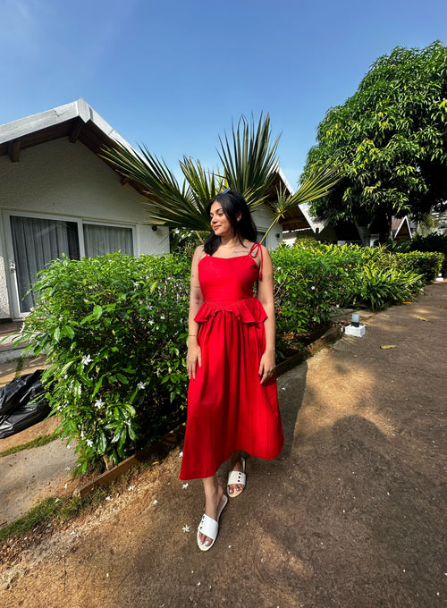 Hot Red Dori Dress