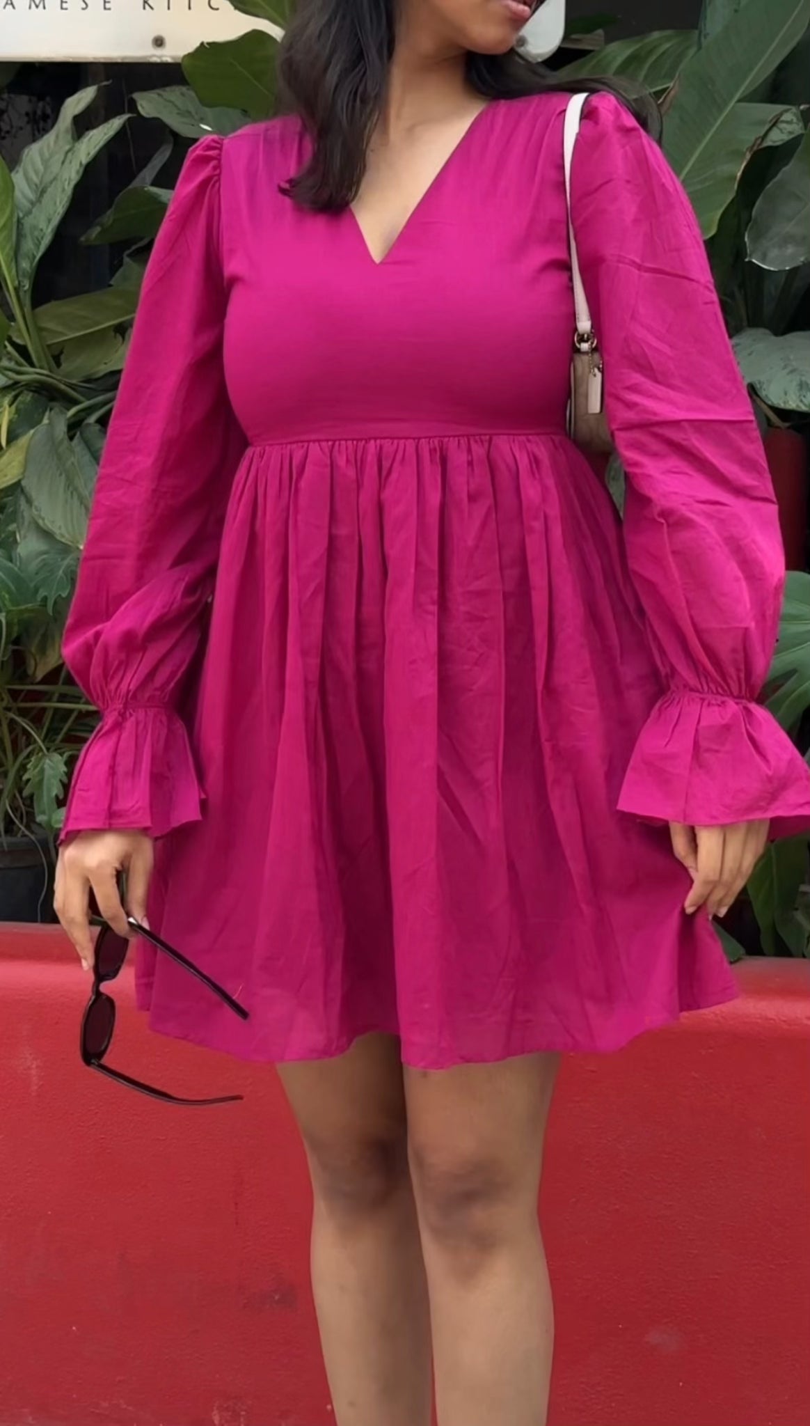 Hot Pink Elastic Dress