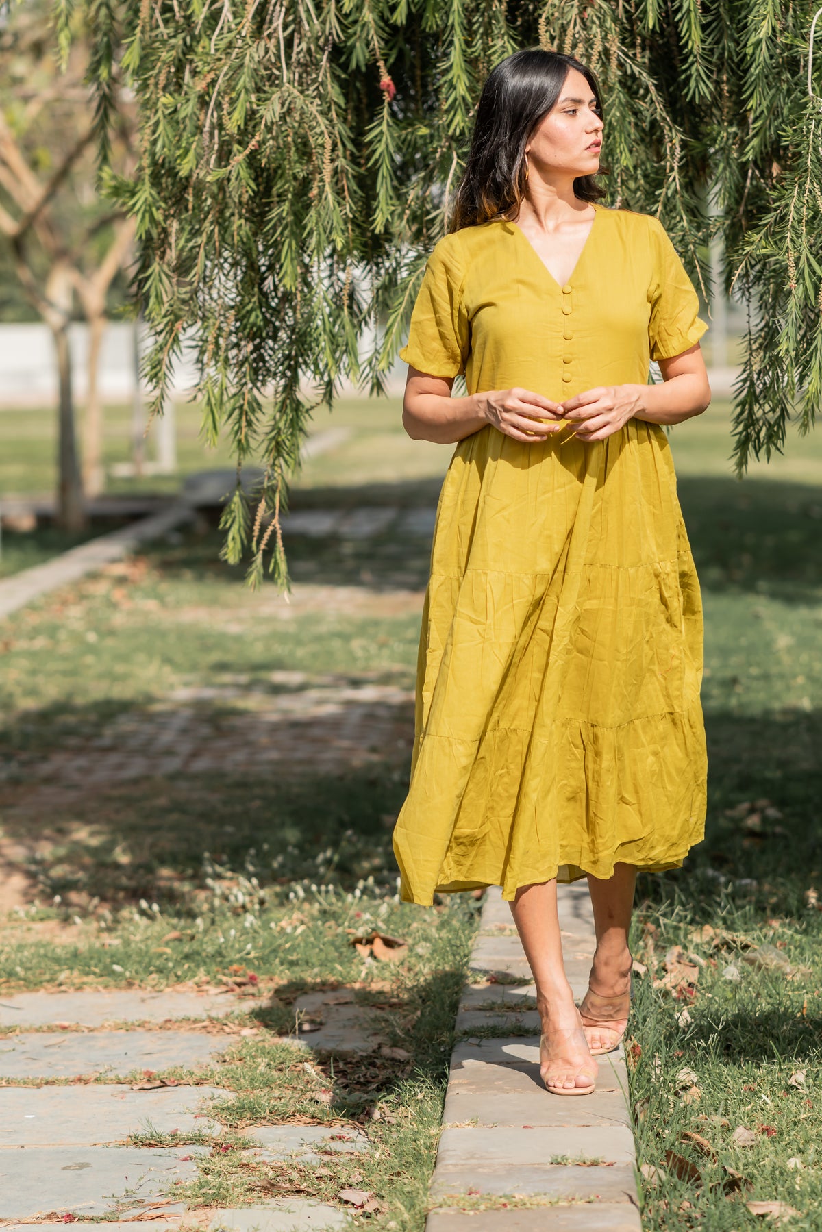 Mulmul Mustard Maxi Dress