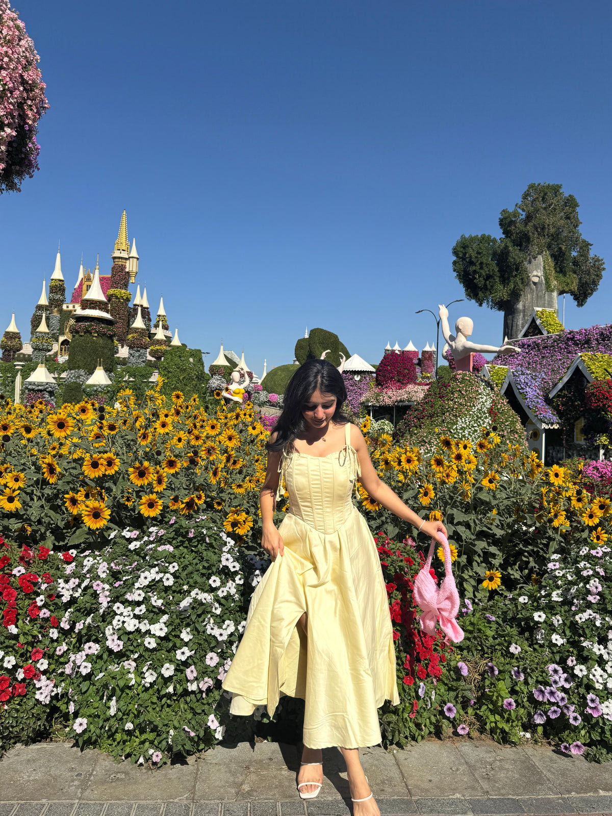 Butter yellow corset dress