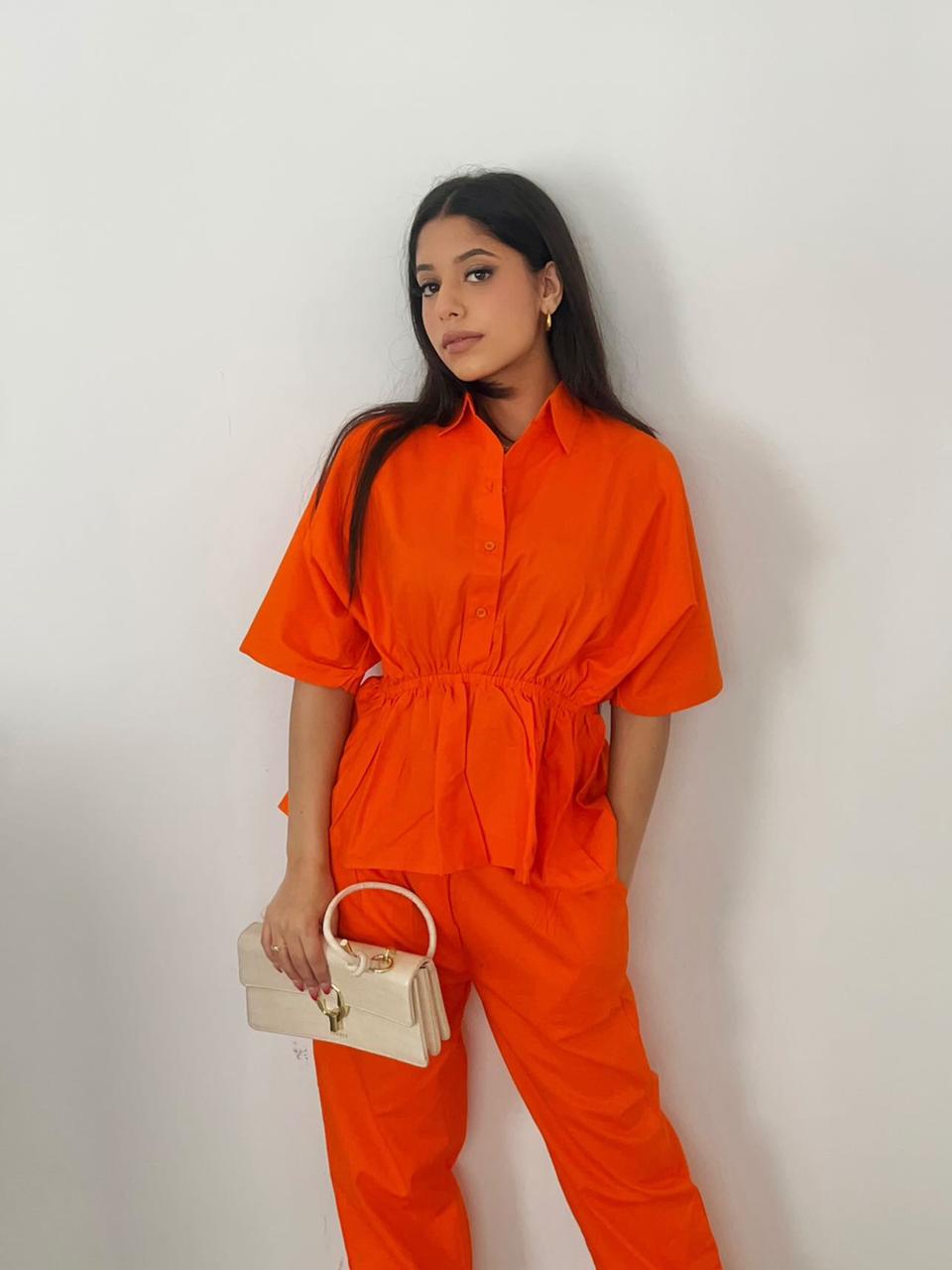 Orange jumpsuit outlet pants