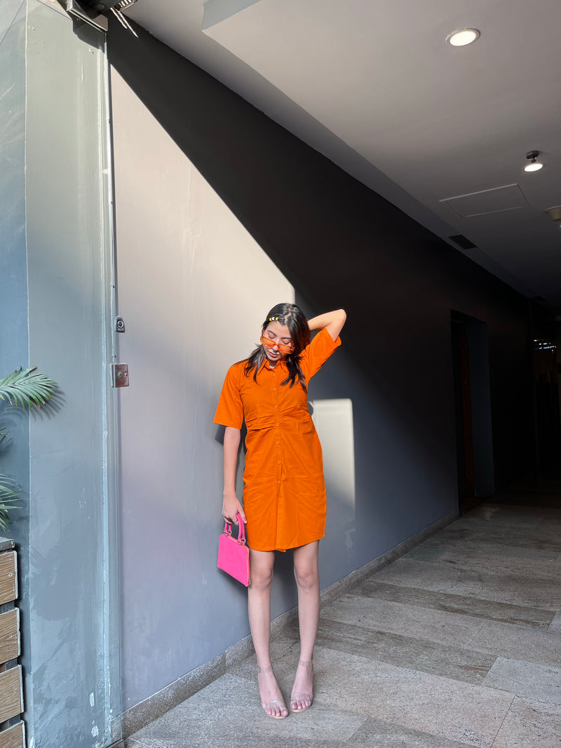 Squash Orange dress- Labelbyanuja