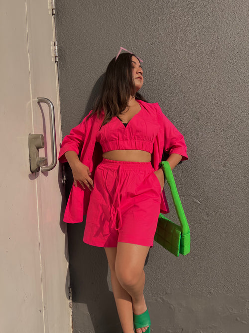 3 piece hot pink co-ord set