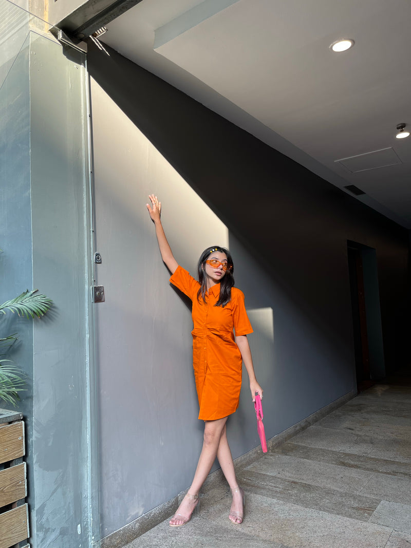 Squash Orange dress- Labelbyanuja