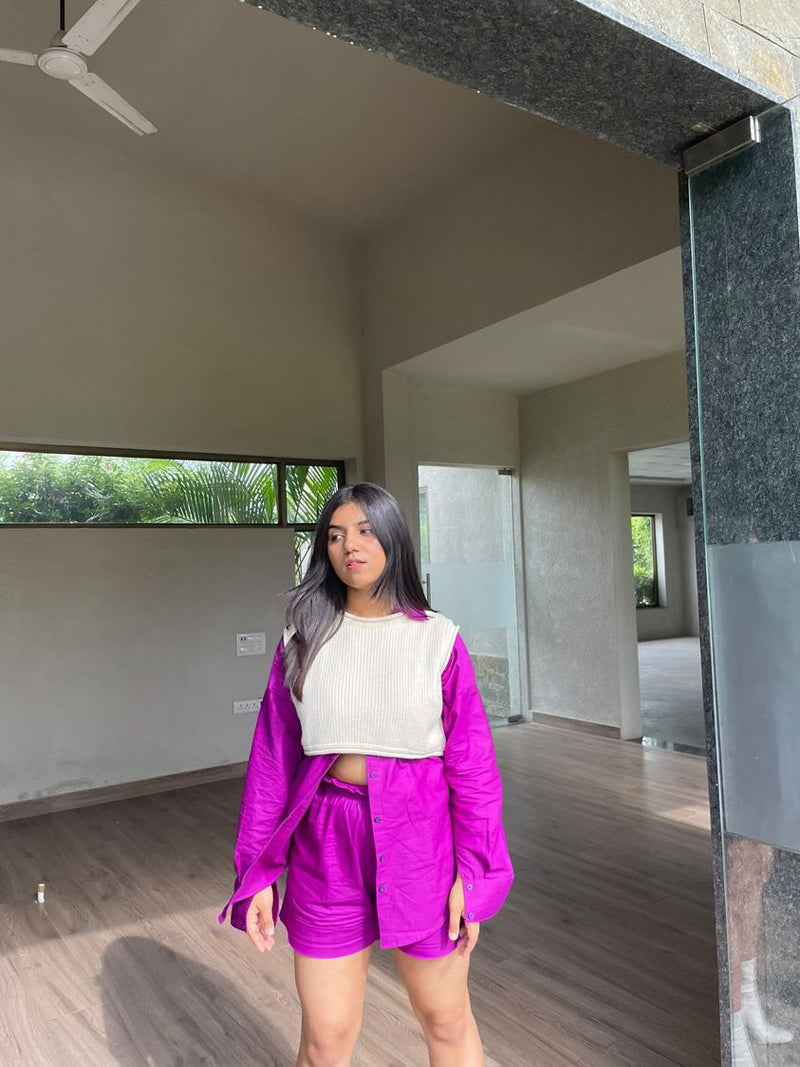 Purple Co-ord set- Labelbyanuja